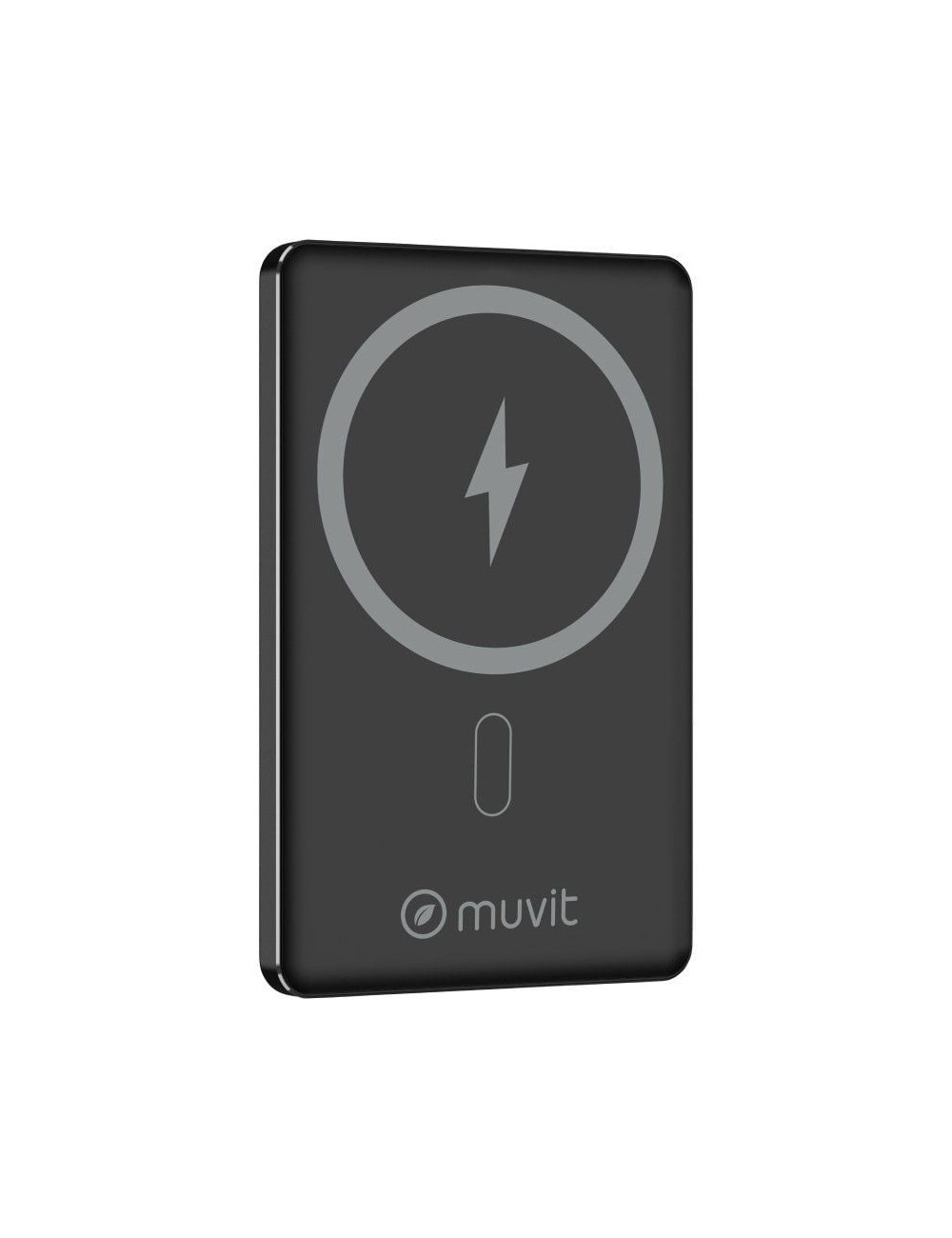 Powerbank 5000mAh Muvit For Change MCCHP0009/ 20W/ Wireless/ Negra/ Incluye Cable USB Tipo-C