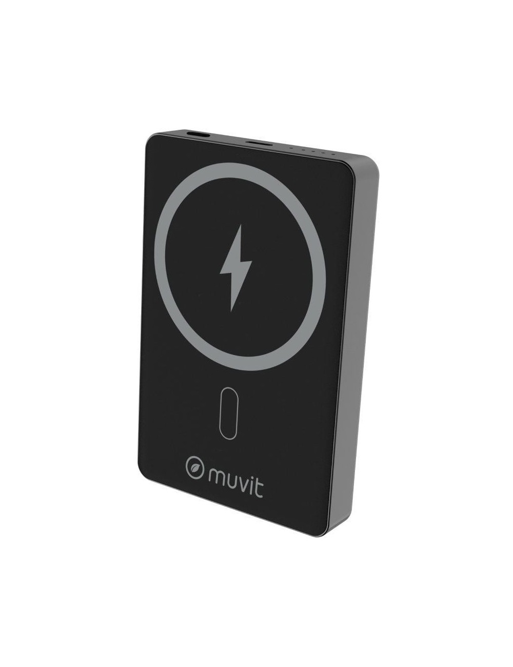 Powerbank 10000mAh Muvit For Change MCCHP0010/ 20W/ Wireless/ Negra/ Incluye Cable USB Tipo-C