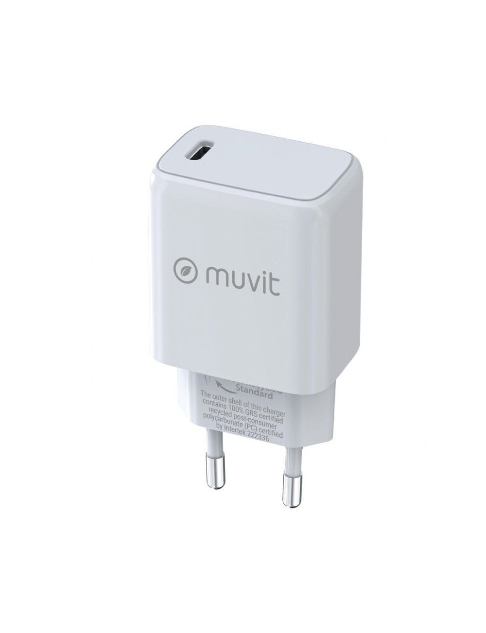 Cargador de Pared Muvit For Change MCACC0012/ 1xUSB Tipo-C/ 20W
