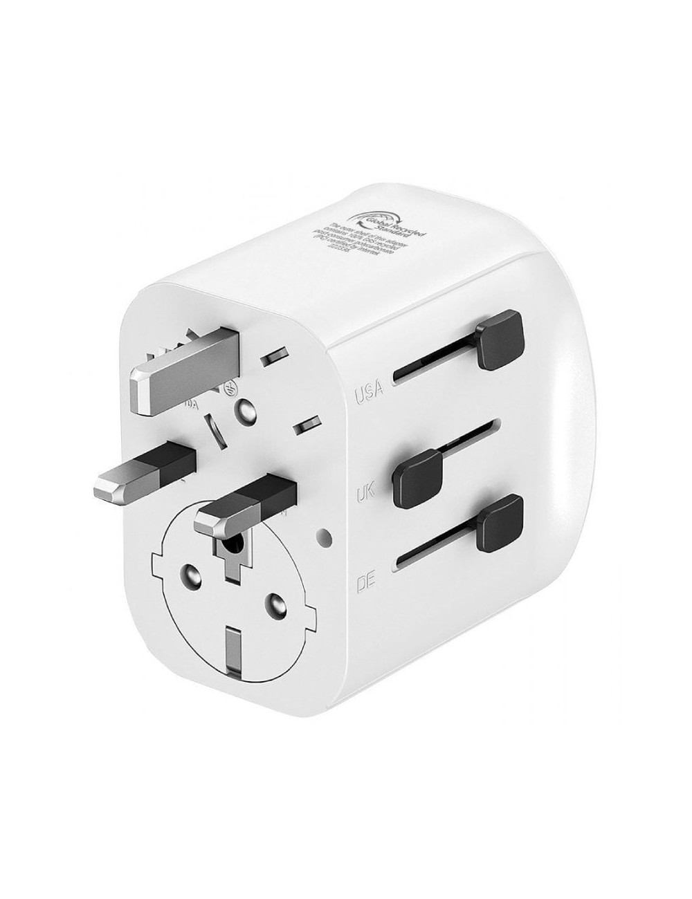 Cargador de Pared Universal Muvit For Change MCADP0006/ Toma de Corriente Universal/ 1xUSB Tipo-C/ 2xUSB/ 15W