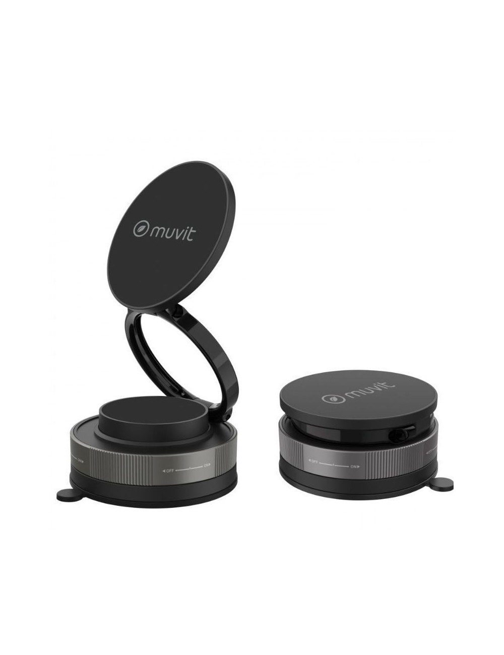 Soporte de Smartphone para Coche Muvit For Change MCCHL0035/ Negro