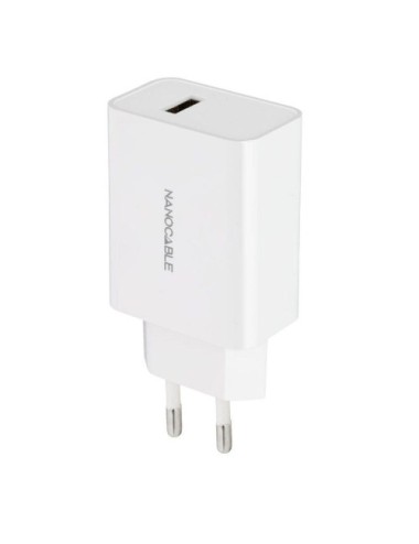 Cargador de Pared Nanocable 10.10.2003/ 1xUSB/ 10W/ Blanco