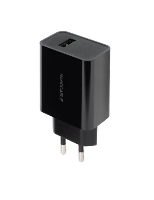 Cargador de Pared Nanocable 10.10.2004/ 1xUSB/ 10W/ Negro