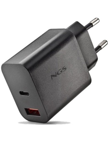 Cargador de Pared GaN NGS Era 30W/ 1xUSB Tipo-C/ 1xUSB/ 30W