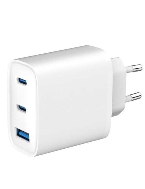 Cargador de Pared SPC Ultra Fast Charger 4342B/ 2xUSB Tipo-C/ 1xUSB/ 65W/ Blanco