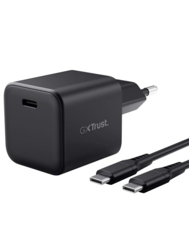 Cargador de Pared GaN Trust Gaming GXT 1258 Switch 2/ 1xUSB Tipo-C/ Incluye Cable USB Tipo-C/ 65W
