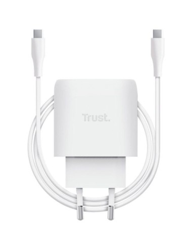 Cargador de Pared GaN Trust Maxo 45W/ 1xUSB Tipo-C/ Incluye Cable USB Tipo-C/ 45W