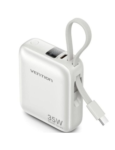 Powerbank 10000mAh Vention FHEN0/ 35W/ Beige/ Incluye Cable USB Tipo-C