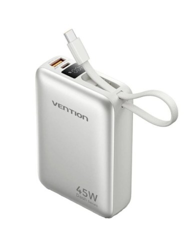 Powerbank 20000mAh Vention FHGN0/ 45W/ Beige/ Incluye Cable USB Tipo-C