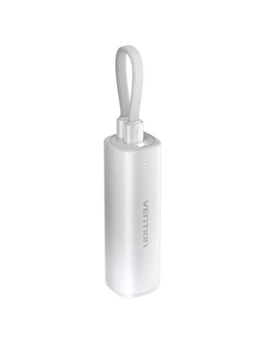 Powerbank 5000mAh Vention FHWM0/ 20W/ Gris/ Incluye Cable USB Tipo-C y Lightning