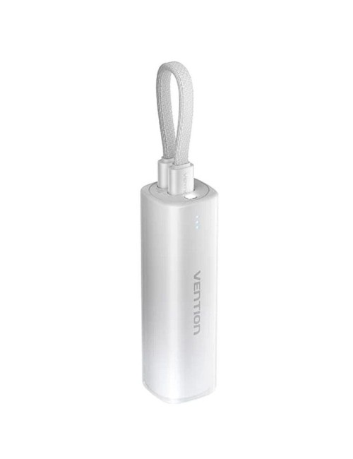 Powerbank 5000mAh Vention FHWM0/ 20W/ Gris/ Incluye Cable USB Tipo-C y Lightning
