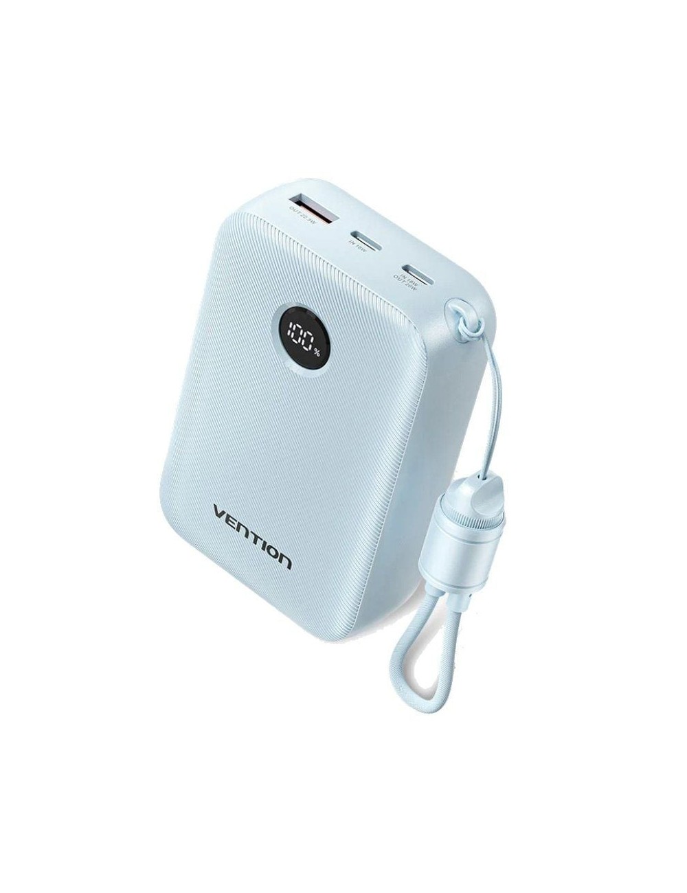 Powerbank 20000mAh Vention FKBL0-C/ 22.5W/ Azul/ Incluye Cable USB Tipo-C