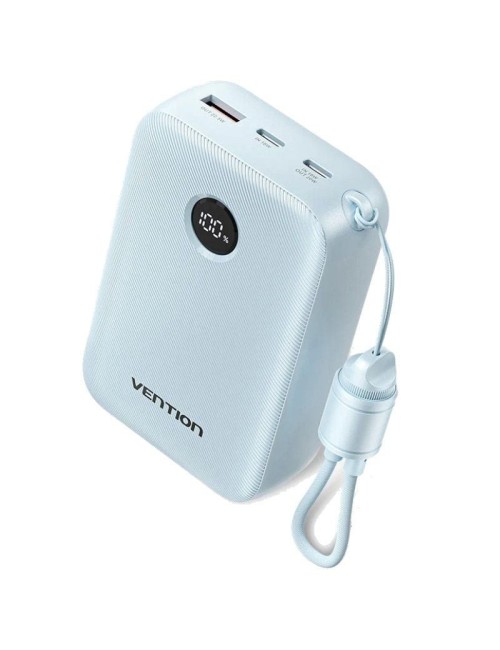 Powerbank 20000mAh Vention FKBL0-C/ 22.5W/ Azul/ Incluye Cable USB Tipo-C