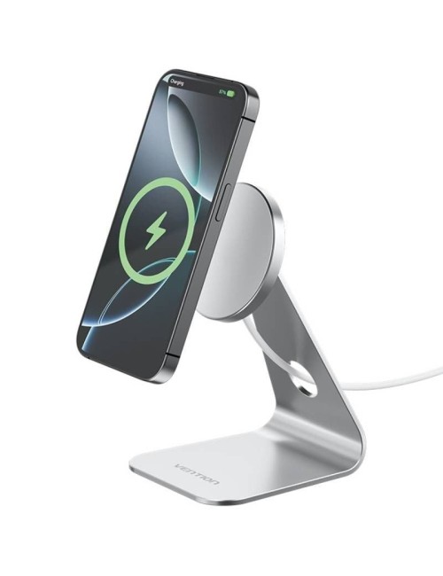 Base de carga Inalámbrica/ MagSafe Vention FGHIF/ 1m/ 15W/ Plateado